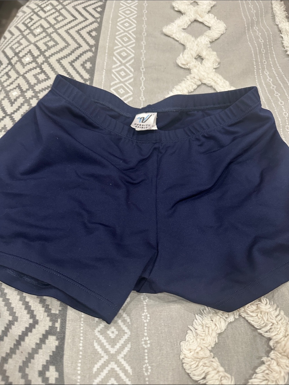 Varsity Navy Women's Bike Shorts - Stretch Athletic Fit